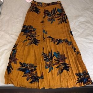 Rust orange maxi skirt.